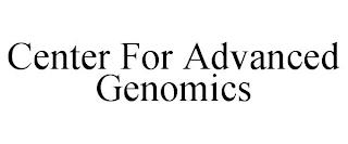 CENTER FOR ADVANCED GENOMICS trademark