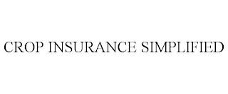 CROP INSURANCE SIMPLIFIED trademark