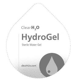 CLEAR H2O HYDROGEL STERILE WATER GEL CLEARH2O.COM trademark