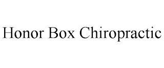 HONOR BOX CHIROPRACTIC trademark