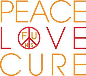 PEACE LOVE CURE FUMS trademark