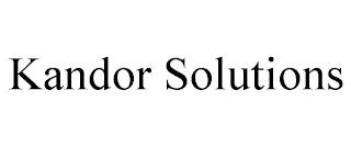 KANDOR SOLUTIONS trademark