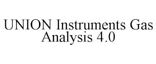 UNION INSTRUMENTS GAS ANALYSIS 4.0 trademark