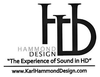 HAMMOND DESIGN "THE EXPERIENCE OF SOUNDIN HD" WWW.KARLHAMMONDDESIGN.COM trademark