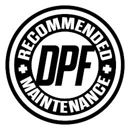 RECOMMENDED DPF MAINTENANCE trademark