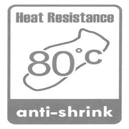 HEAT RESISTANCE ANTI-SHRINK 80°C trademark