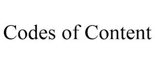 CODES OF CONTENT trademark