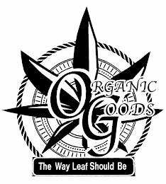 ORGANIC GOODS THE WAY LEAF SHOULD BE trademark