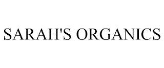 SARAH'S ORGANICS trademark