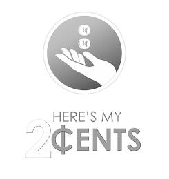 HERE'S MY 2 CENTS trademark