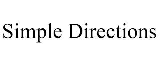 SIMPLE DIRECTIONS trademark