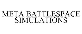 META BATTLESPACE SIMULATIONS trademark