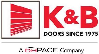 K&B DOORS SINCE 1975 A DHPACE COMPANY trademark