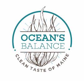 OCEAN'S BALANCE CLEAN TASTE OF MAINE trademark