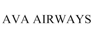 AVA AIRWAYS trademark