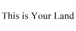 THIS IS YOUR LAND trademark