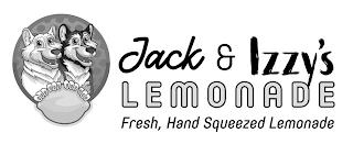 JACK & IZZY'S LEMONADE FRESH, HAND SQUEEZED LEMONADE trademark