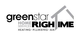 GREEN STAR HOME SERVICES RIGHTIME HEATING PLUMBING AIR trademark