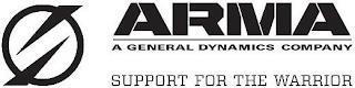 ARMA A GENERAL DYNAMICS COMPANY SUPPORT FOR THE WARRIOR trademark