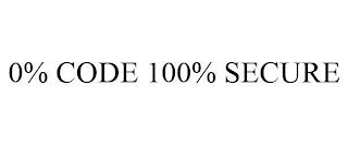 0% CODE 100% SECURE trademark