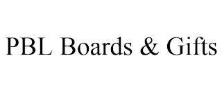 PBL BOARDS & GIFTS trademark