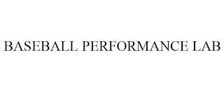 BASEBALL PERFORMANCE LAB trademark