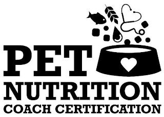 PET NUTRITION COACH CERTIFICATION trademark