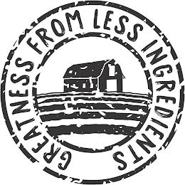 GREATNESS FROM LESS INGREDIENTS trademark