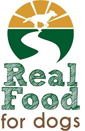 THE MARK CONSIST OF THE STYLIZED WORD "REAL" STACKED ABOVE THE STYLIZED WORD "FOOD", STACKED ABOVE THE STYLIZED WORDS "FOR DOGS" trademark