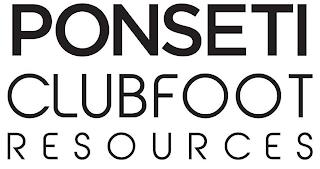 PONSETI CLUBFOOT RESOURCES trademark