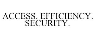 ACCESS. EFFICIENCY. SECURITY. trademark