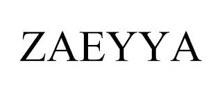 ZAEYYA trademark