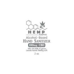 HEMP ASEPTIC ALCOHOL-BASED HAND SANITIZER 100MG CBD KILLS 99.9% OF GERMS LEAVES HANDS FEELING SOFT 2 OZ trademark