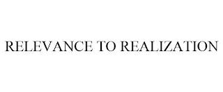 RELEVANCE TO REALIZATION trademark