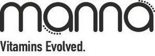 MANNA VITAMINS EVOLVED. trademark