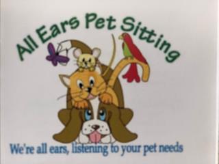 ALL EARS PET SITTING WE'RE ALL EARS LISTENING TO YOUR PET NEEDS trademark