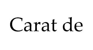 CARAT DE trademark