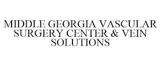 MIDDLE GEORGIA VASCULAR SURGERY CENTER & VEIN SOLUTIONS trademark