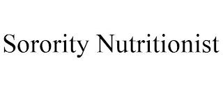 SORORITY NUTRITIONIST trademark