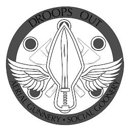 DROOPS OUT AERIAL GUNNERY · SOCIAL GOONERY trademark