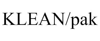 KLEAN/PAK trademark