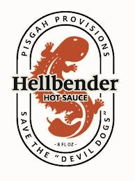 HELLBENDER HOT SAUCE PISGAH PROVISIONS SAVE THE DEVILDOGS 8 FL OZ trademark