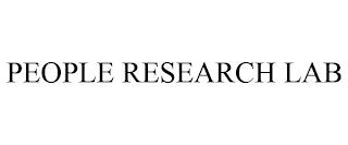 PEOPLE RESEARCH LAB trademark