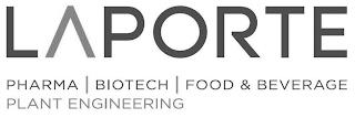 LAPORTE PHARMA BIOTECH FOOD & BEVERAGE PLANT ENGINEERING trademark