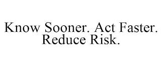 KNOW SOONER. ACT FASTER. REDUCE RISK. trademark