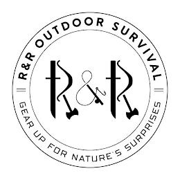 R & R R & R OUTDOOR SURVIVAL GEAR UP FOR NATURE'S SURPRISES trademark