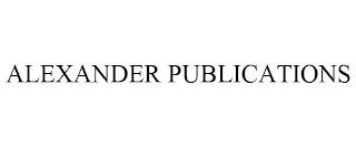 ALEXANDER PUBLICATIONS trademark