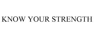 KNOW YOUR STRENGTH trademark