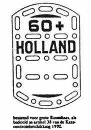 60 + HOLLAND trademark