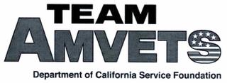 TEAM AMVETS DEPARTMENT OF CALIFORNIA SERVICE FOUNDATION trademark